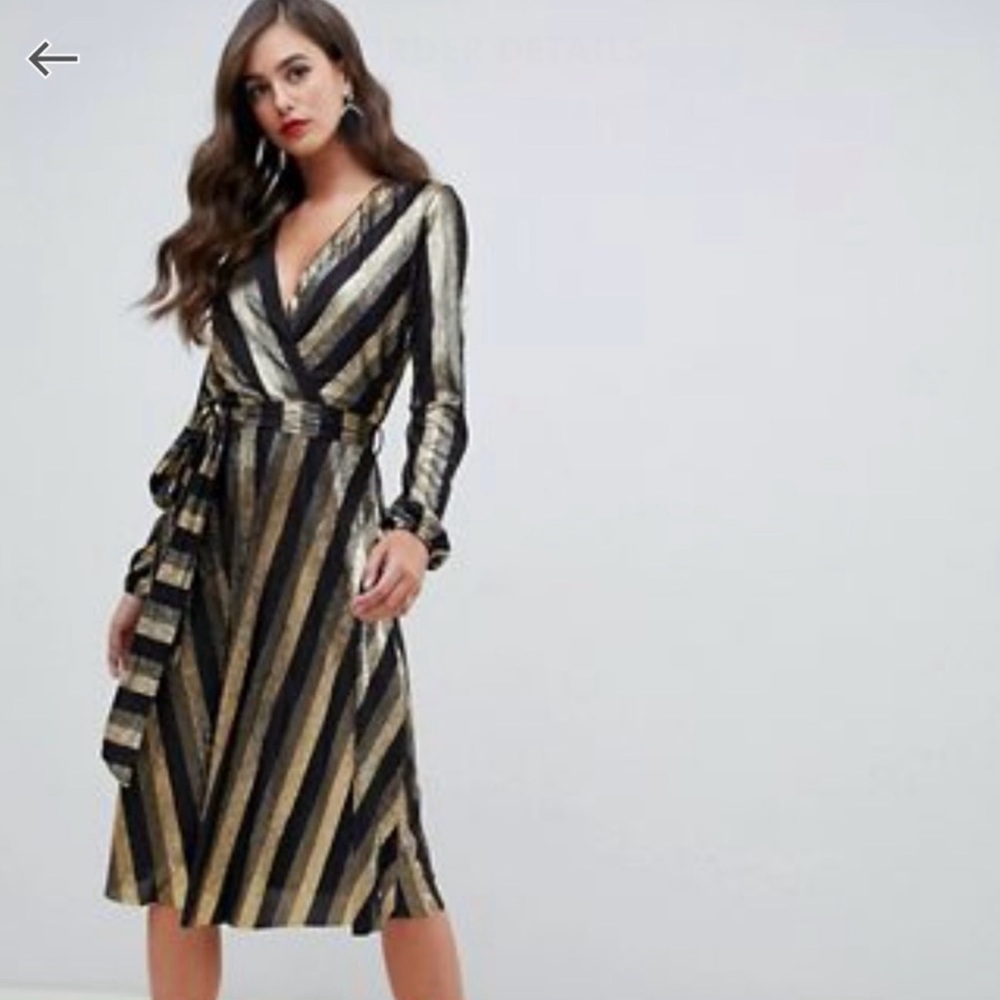 Metallic Midi Dress by Flounce London